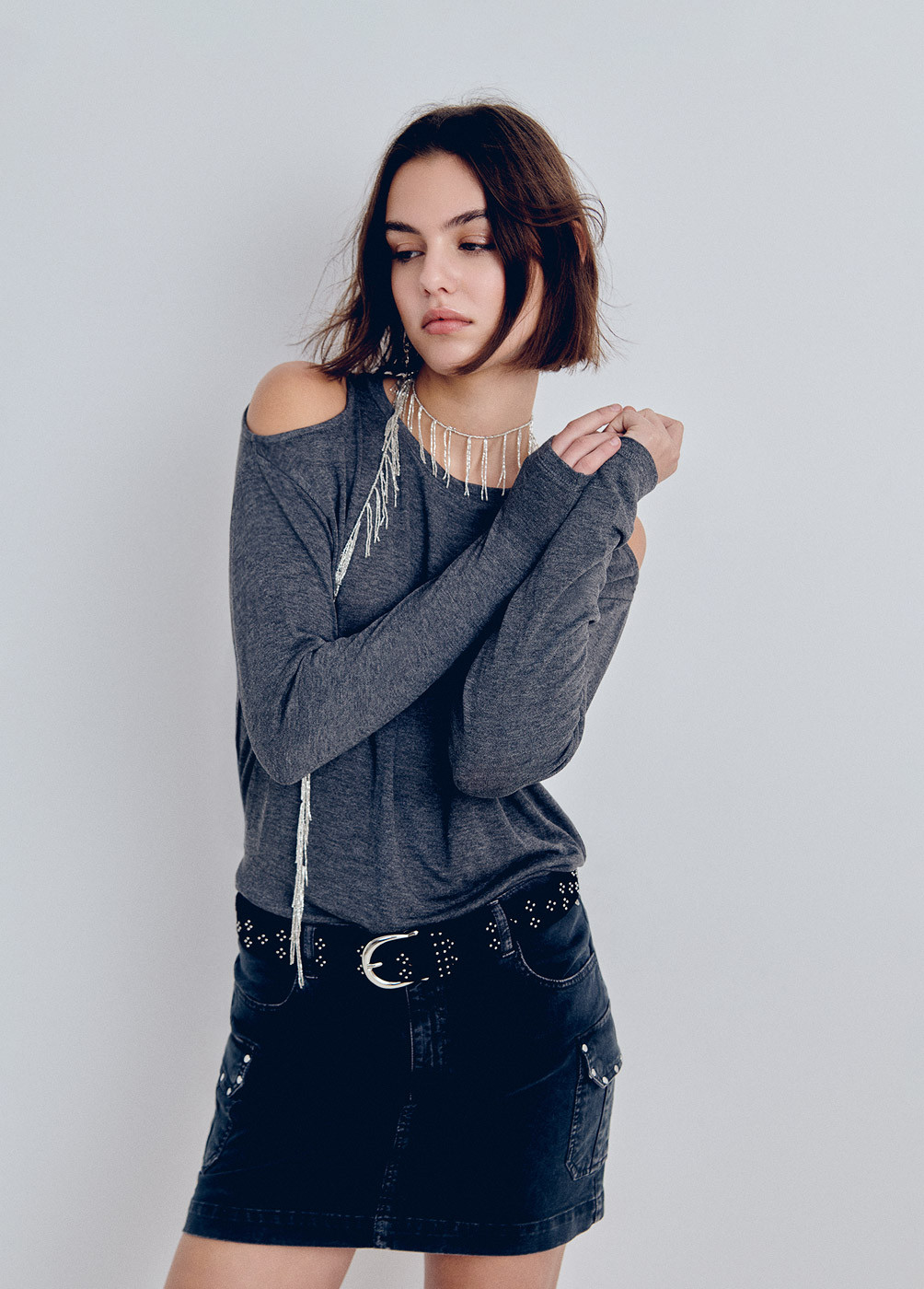 Cold shoulder t on sale shirt