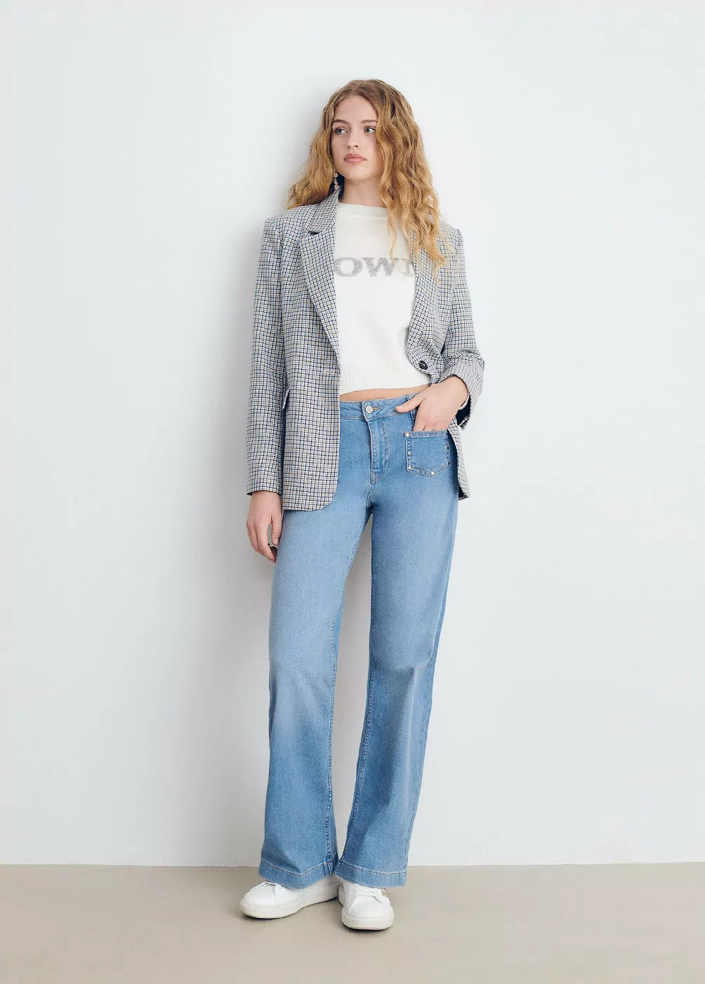 Culotte jeans with stars
