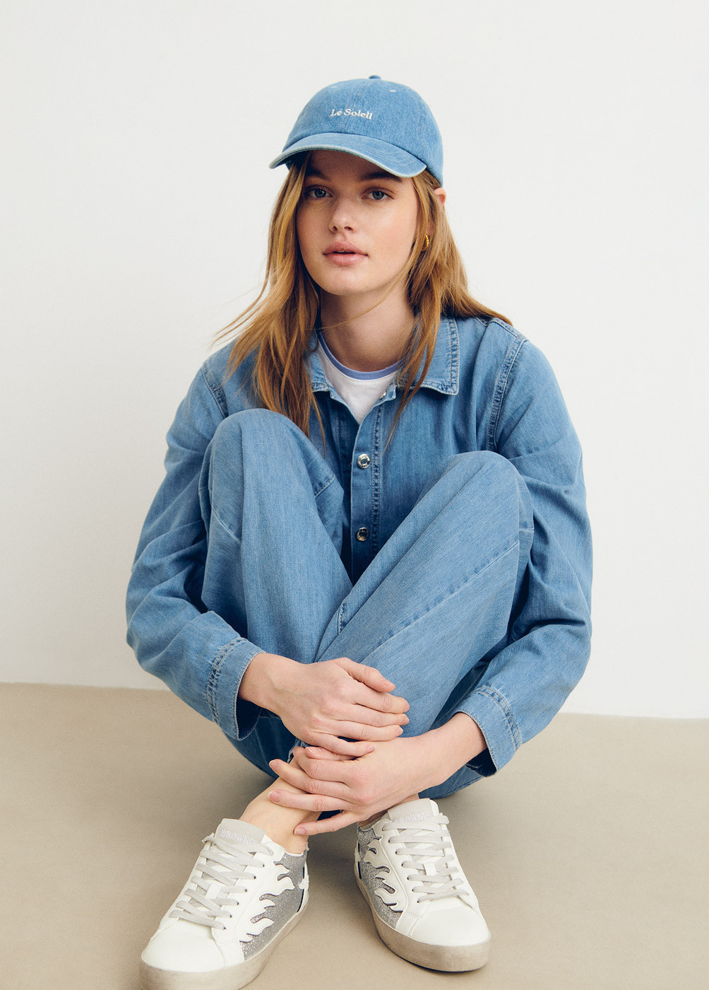EMBROIDERED DENIM CAP