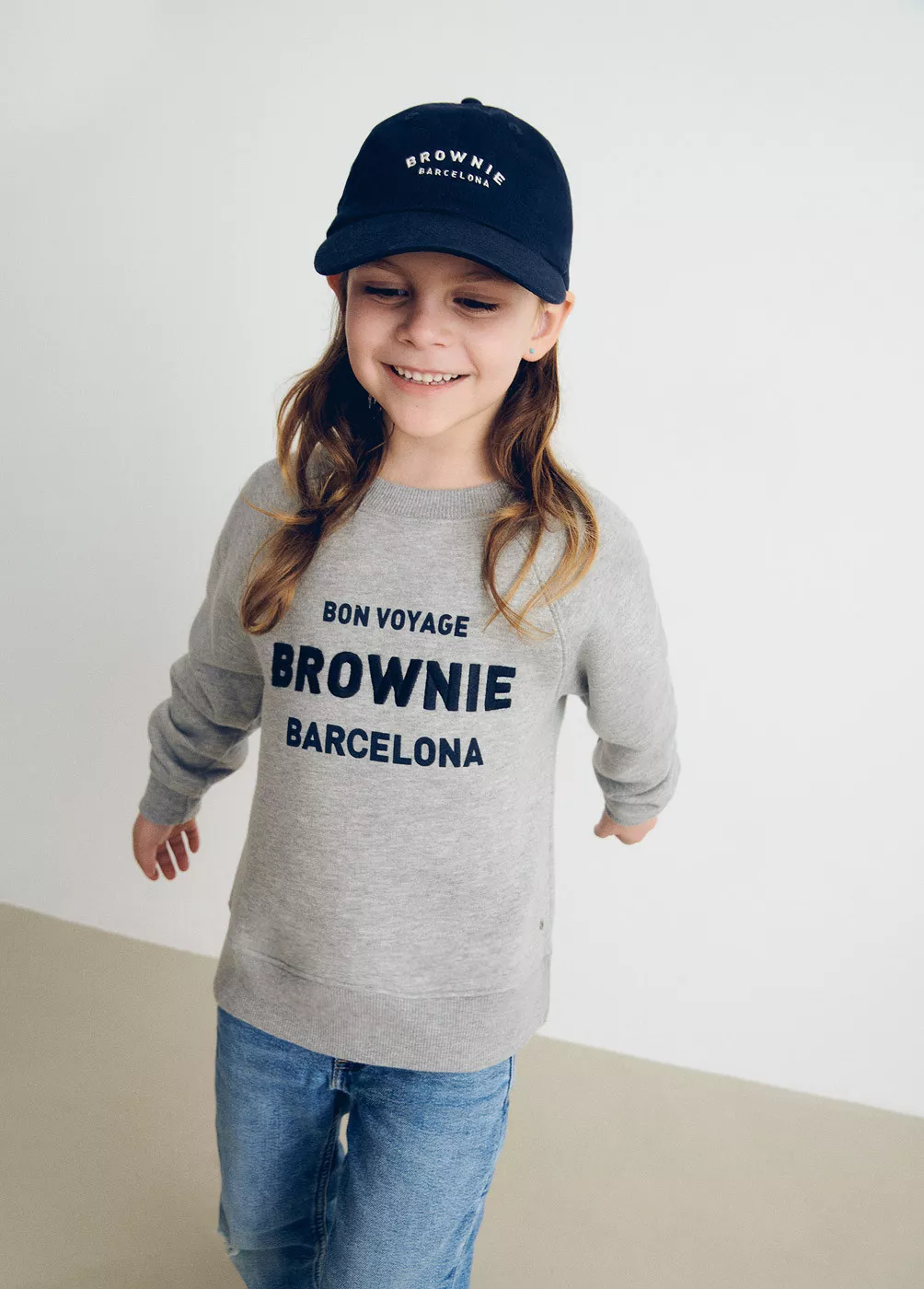 Kids embroidered cotton cap