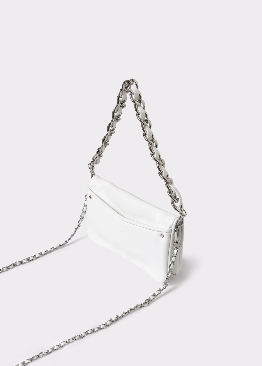 Chunky chain flap bag BROWNIE