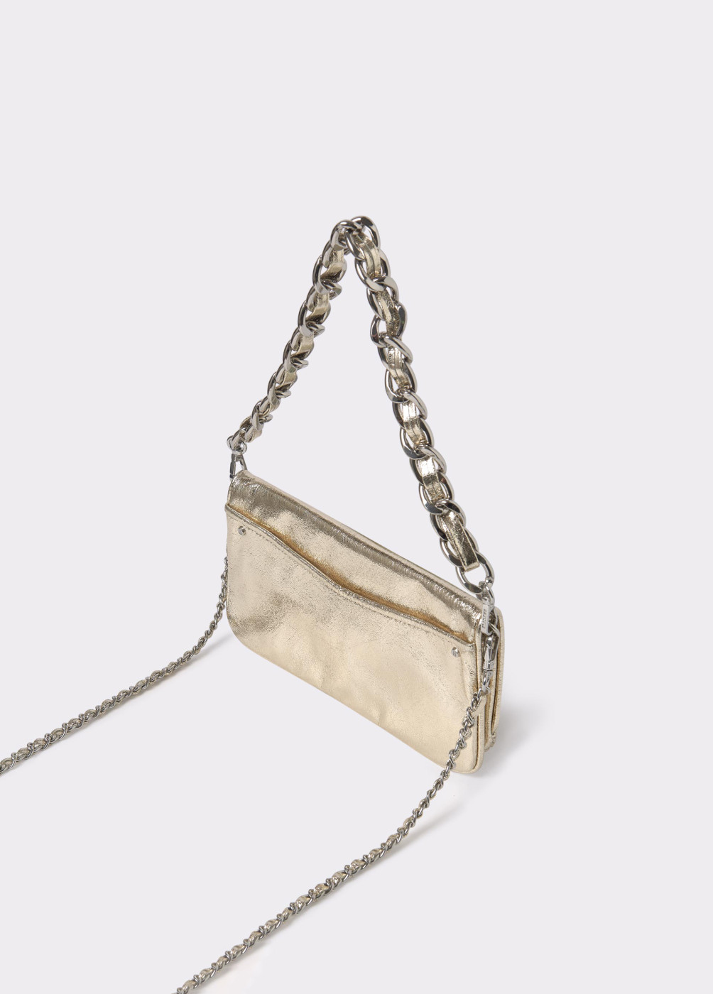 Chunky chain patent flap bag BROWNIE