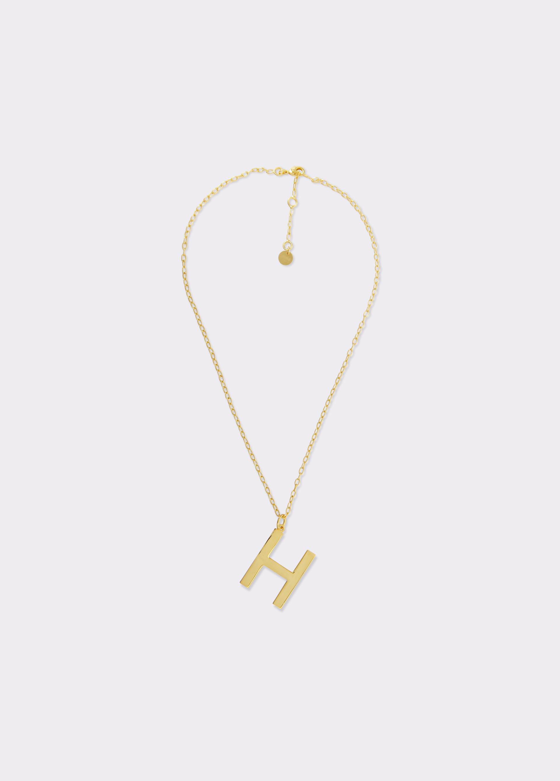 Gold letter h necklace deals