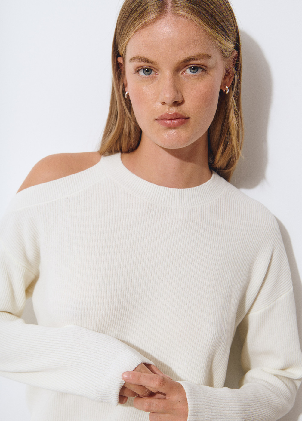 White cut out jumper hotsell