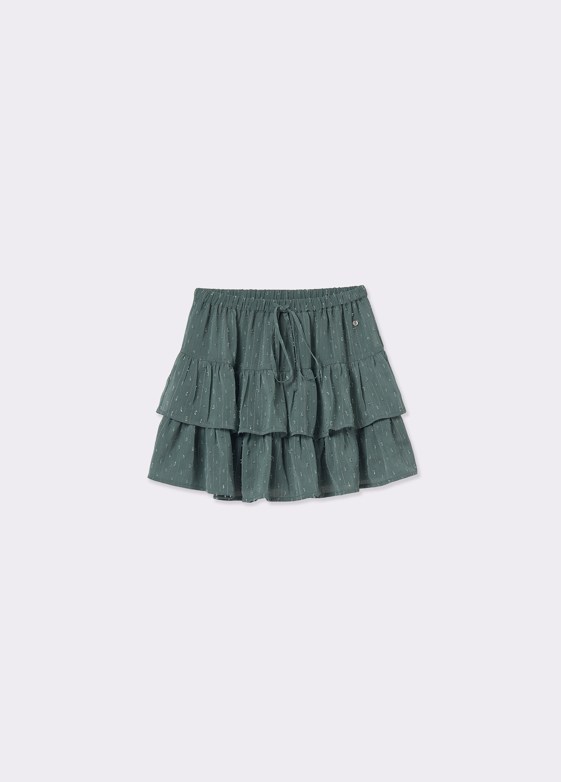 Dot tulle ruffle skirt
