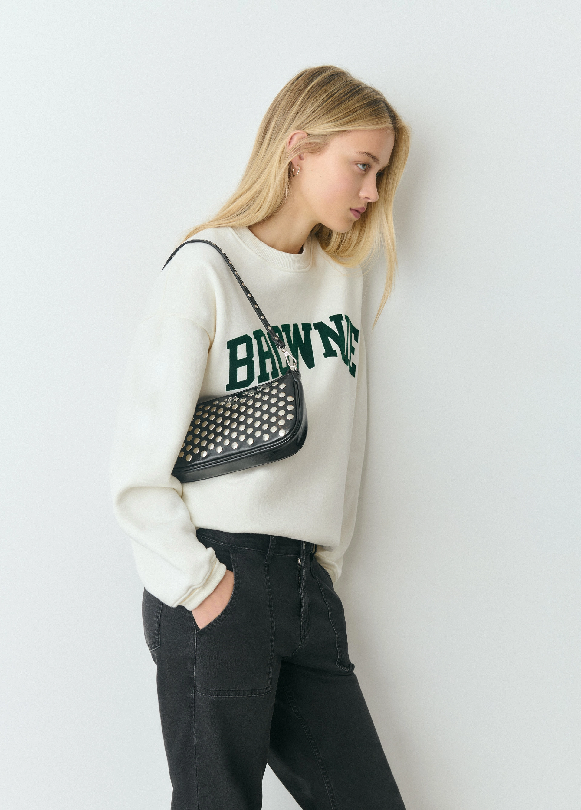 Studded shoulder bag BROWNIE