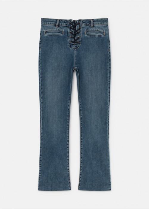 Bergamot cropped bell-bottom jeans