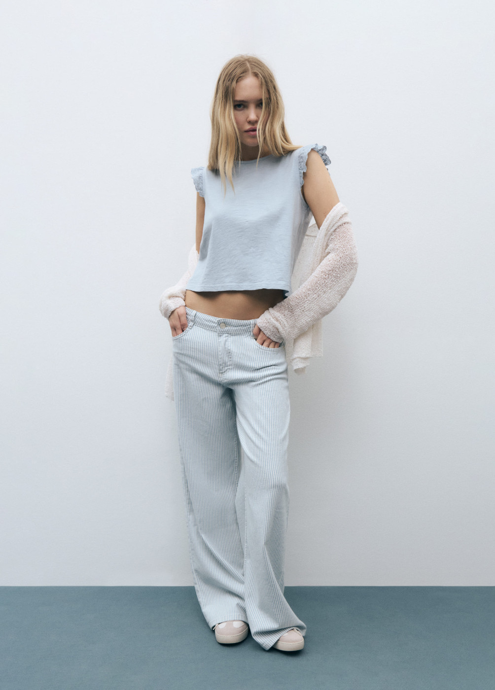Striped trousers