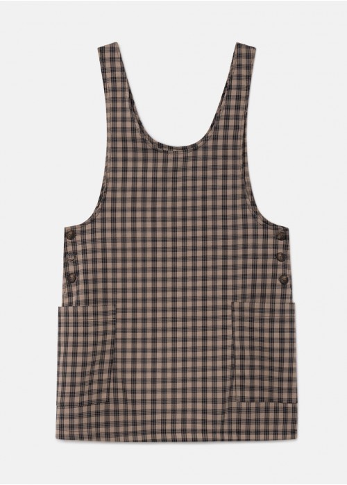 Mara checked dungaree skirt