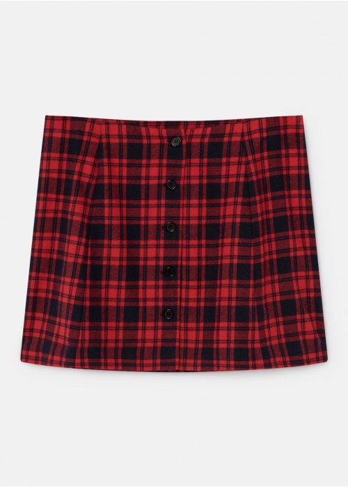 School skirt with button details