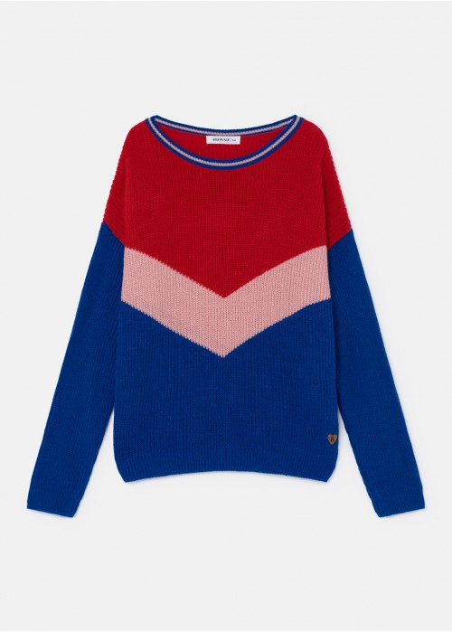 Dita round-neck jumper with stripes