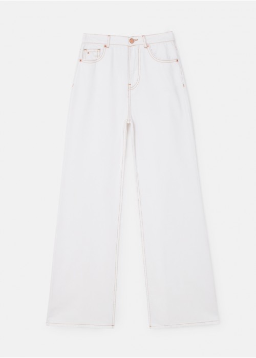 Sandrine wide-leg twill trousers