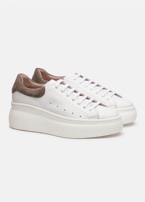 Leather heel counter trainers