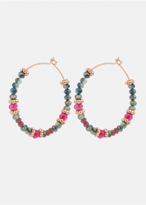 Cristal earrings with bead details.