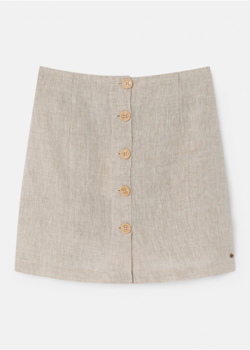 Piper linen shirt with button details