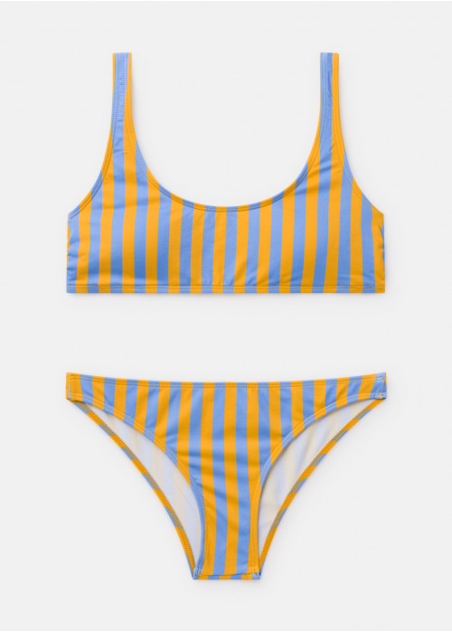 Striped bikini top