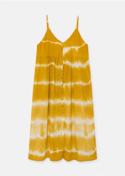Tie dye midi dress with buttons