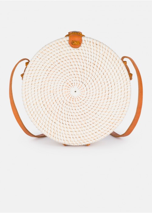 Round rattan bag