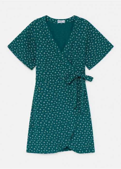 Zafiro floral wrap dress