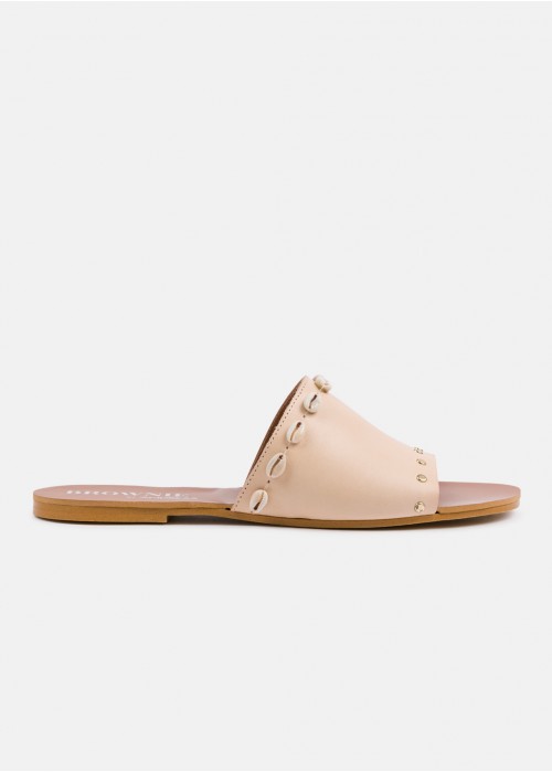 Shell slider sandals