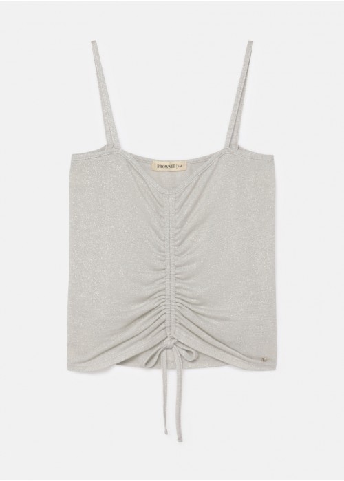 Femme strappy top with ruche