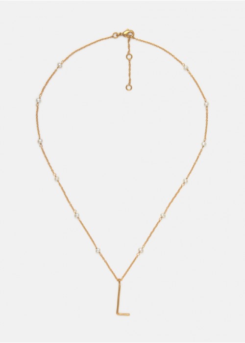 Initial pearl necklace
