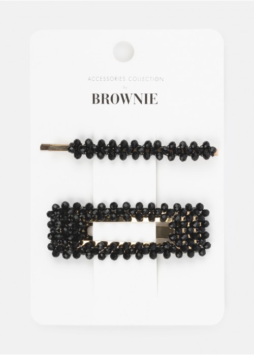 Pack of gemstone hair clips