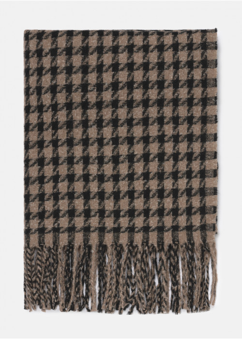 Maxi houndstooth check scarf