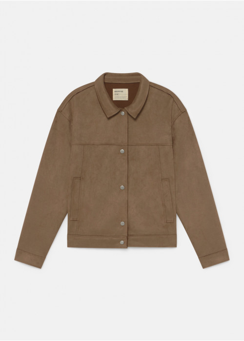 Suedy corduroy jacket with suede effect