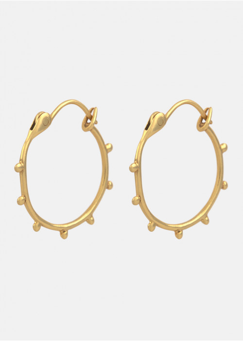 Hoop earring w/ mini bead detail