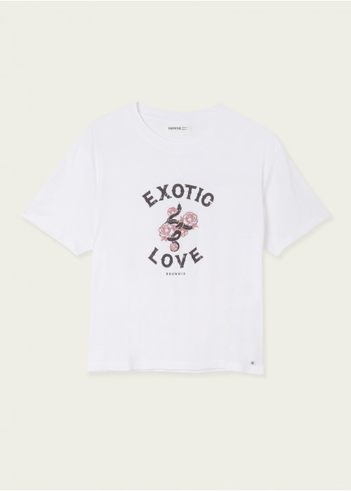 Camiseta exotic love print flor