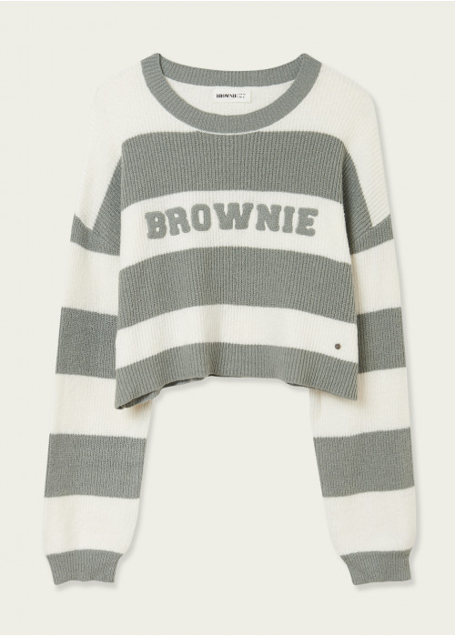Jersey london brownie rayas cropped