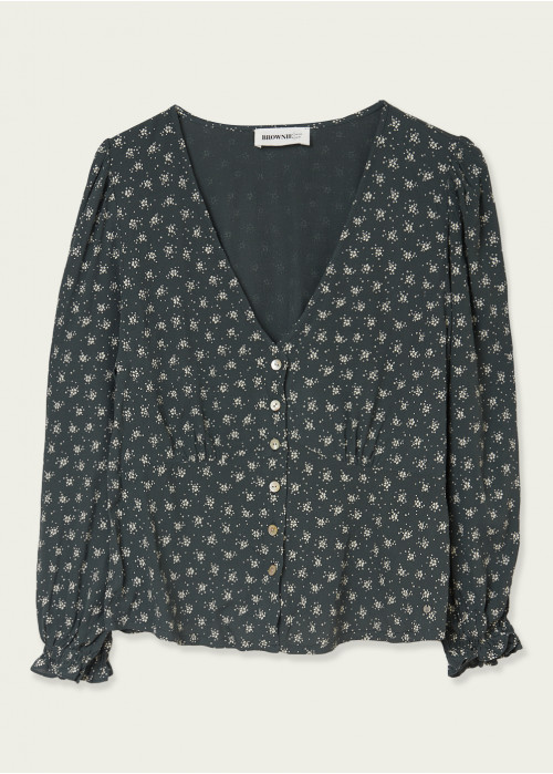 Blusa sami estampada botones