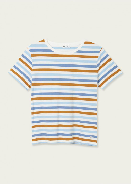Camiseta multic rayas c/redondo m/c