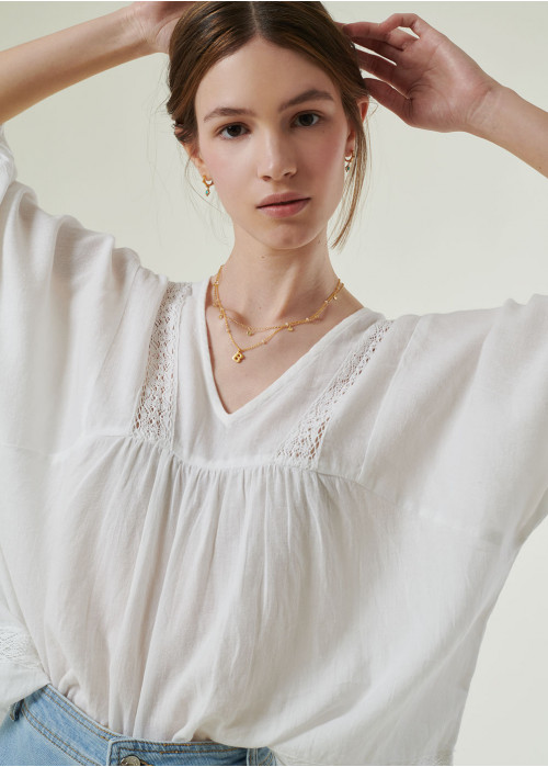 Blusa cebu puntillas