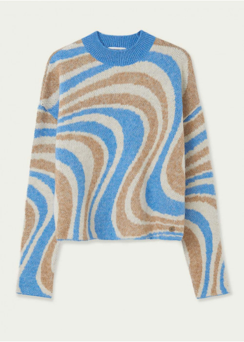 Jersey swirl jacquard ondas