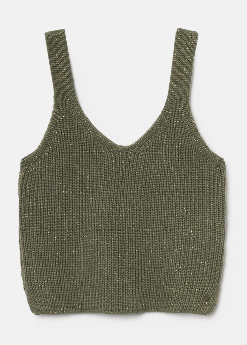 Top punto lurex ambra