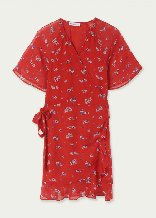 Vestit voldu encreuat print