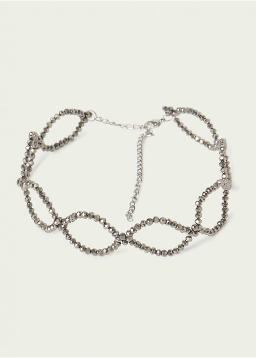 Collaret choker anelles beads