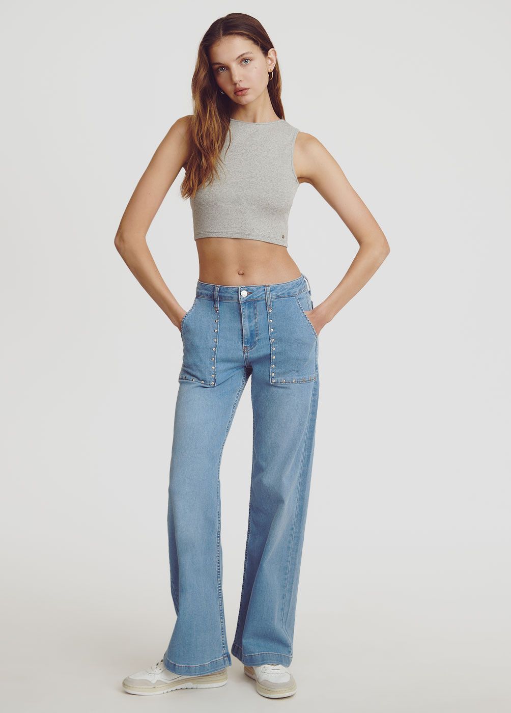 JEANS CULOTTE TACHAS