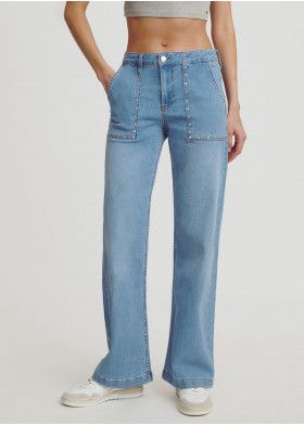 JEANS CULOTTE TACHAS
