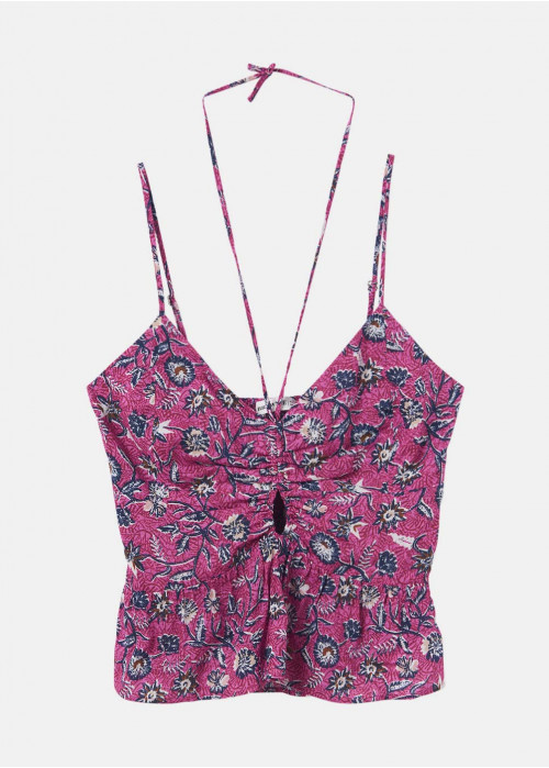 Top estampat cut-out