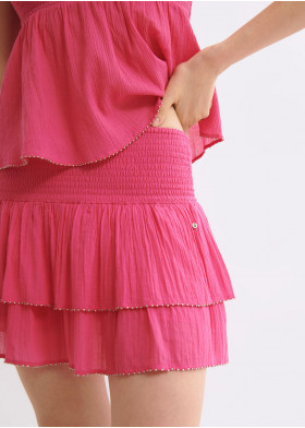 FALDA VOLANTES SMOCK BOLITAS