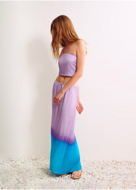 FALDA SATINADA DIP DYE