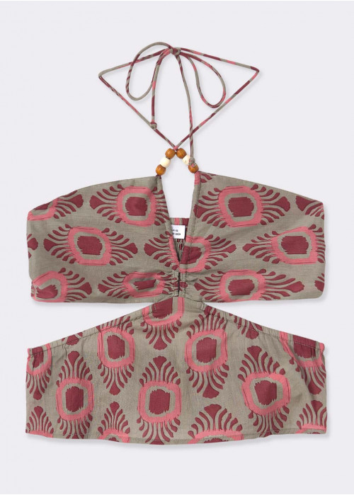 TOP HÀLTER GRANADURA ESTAMPAT