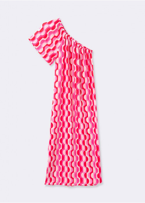VESTIT LLARG ASIMÈTRIC ESTAMPAT