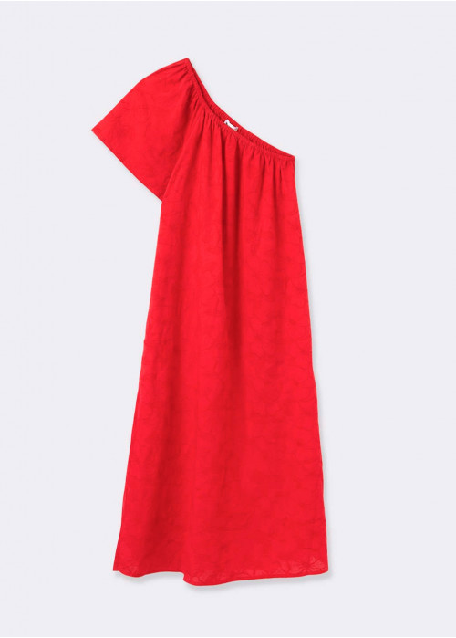 VESTIT LLARG ASIMÈTRIC BRODAT