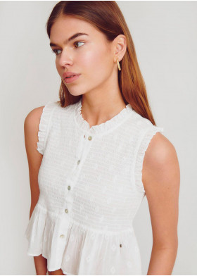 BLUSA SMOCK SIN MANGAS
