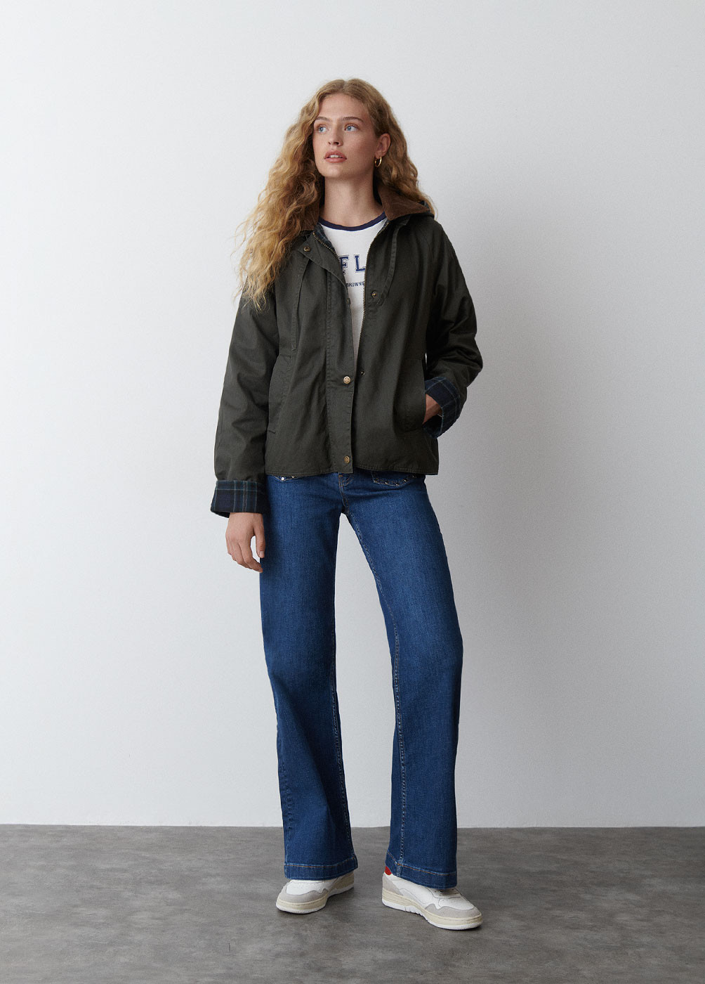 CHAQUETA ENCERADA CROPPED