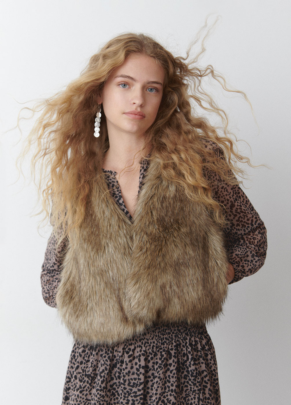Chaleco efecto on sale pelo